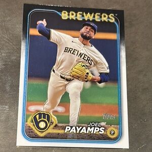 Topps Brewers Baseball Card with Blue and Yellow Accents